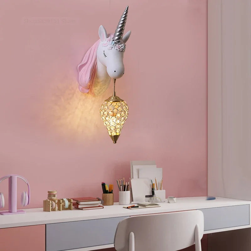 UnicornLight Children Room Wall Lamp | Wall Lamp | Metal/Plastic | 110V-22V | Elegant Wall Illumination
