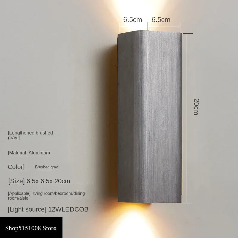 GlowLuxe Modern Wall Lamp Bedroom | Wall Lamp | Led | Aluminum/Acrylic | 85-265V | Elegant Wall Illumination