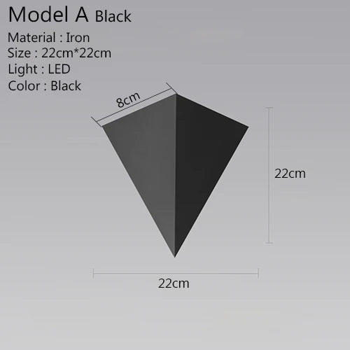DriehoekLicht Minimalist Wall Lamp Interior | Wall Lamp | Led | Aluminum/Metal | 3W | 85-265V | Elegant Wall Illumination