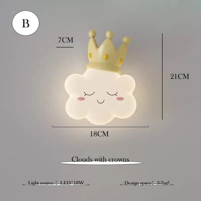 RomanticCloud Wall lamp Children's room | Wall Lamp | Led | iron | 220V | Elegant Wall Illumination