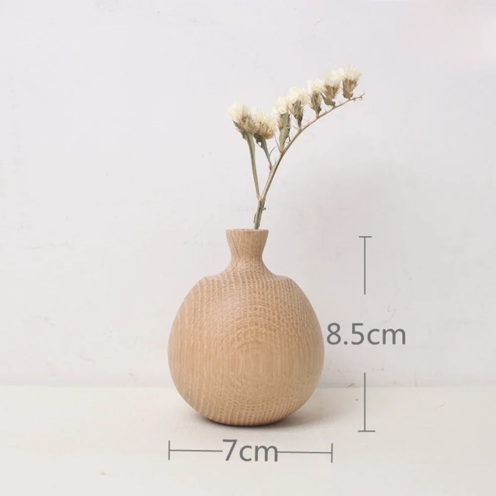 Textured Wooden Vase Natural Wood Vase | Vase | wood | Elegant Home Decor