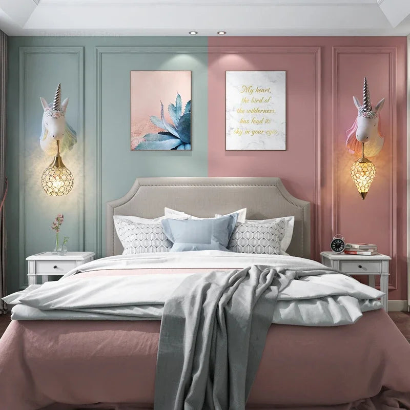 UnicornLight Children Room Wall Lamp | Wall Lamp | Metal/Plastic | 110V-22V | Elegant Wall Illumination