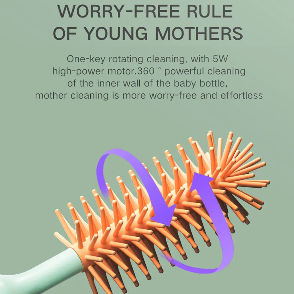 RotaBrush Electric rotating silicone bottle cleaner for | Brush | silicone | Functional Home Appliance