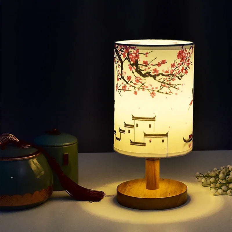 Cherry Branches Lamp Wall Lamp | Wall Lamp | LED | Warm White | Wood/Fabric | 5W | 110V | Elegant Wall Illumination