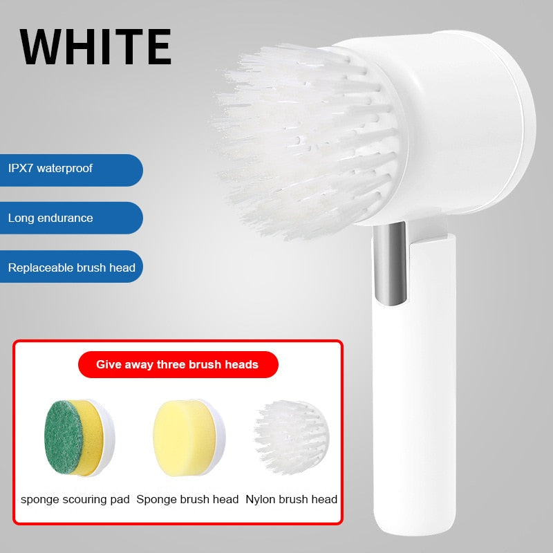 FlexScrub Electric Cleaning Brush Multifunctional Rechargeable Scrubber | Cleaning Tool | ABS | 12V | Functional Home Appliance