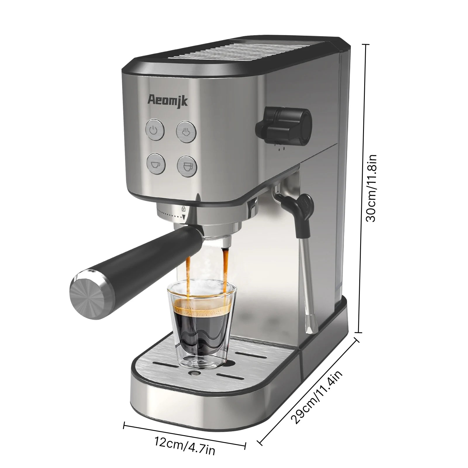 Mini Coffee Maker with Steamer Coffee | Appliance | ABS | 1350W | 220V | Functional Home Appliance