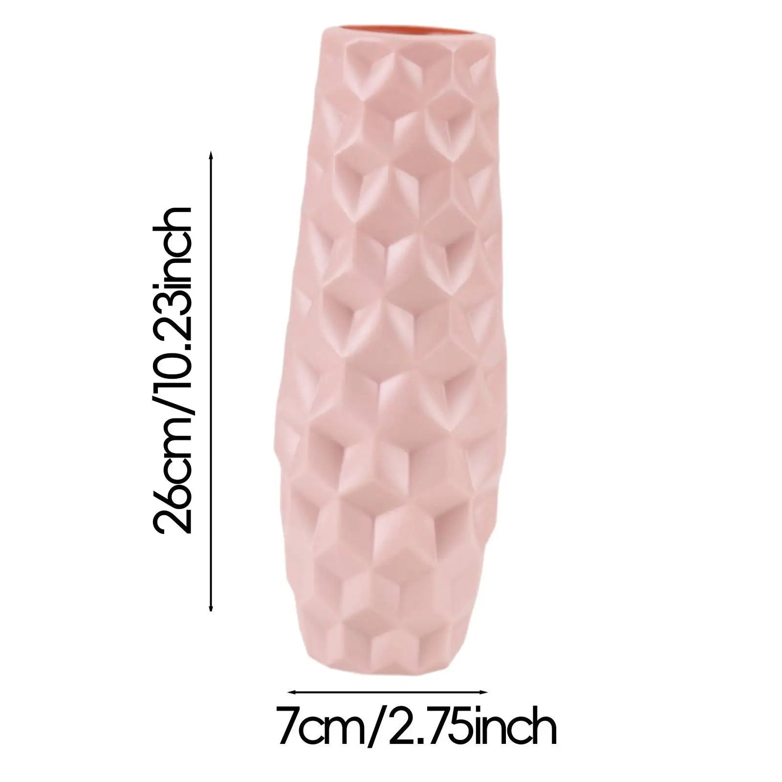 Geometric Patterned Pink Vase for Modern | Vase | Elegant Home Decor