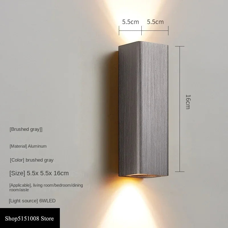 GlowLuxe Modern Wall Lamp Bedroom | Wall Lamp | Led | Aluminum/Acrylic | 85-265V | Elegant Wall Illumination