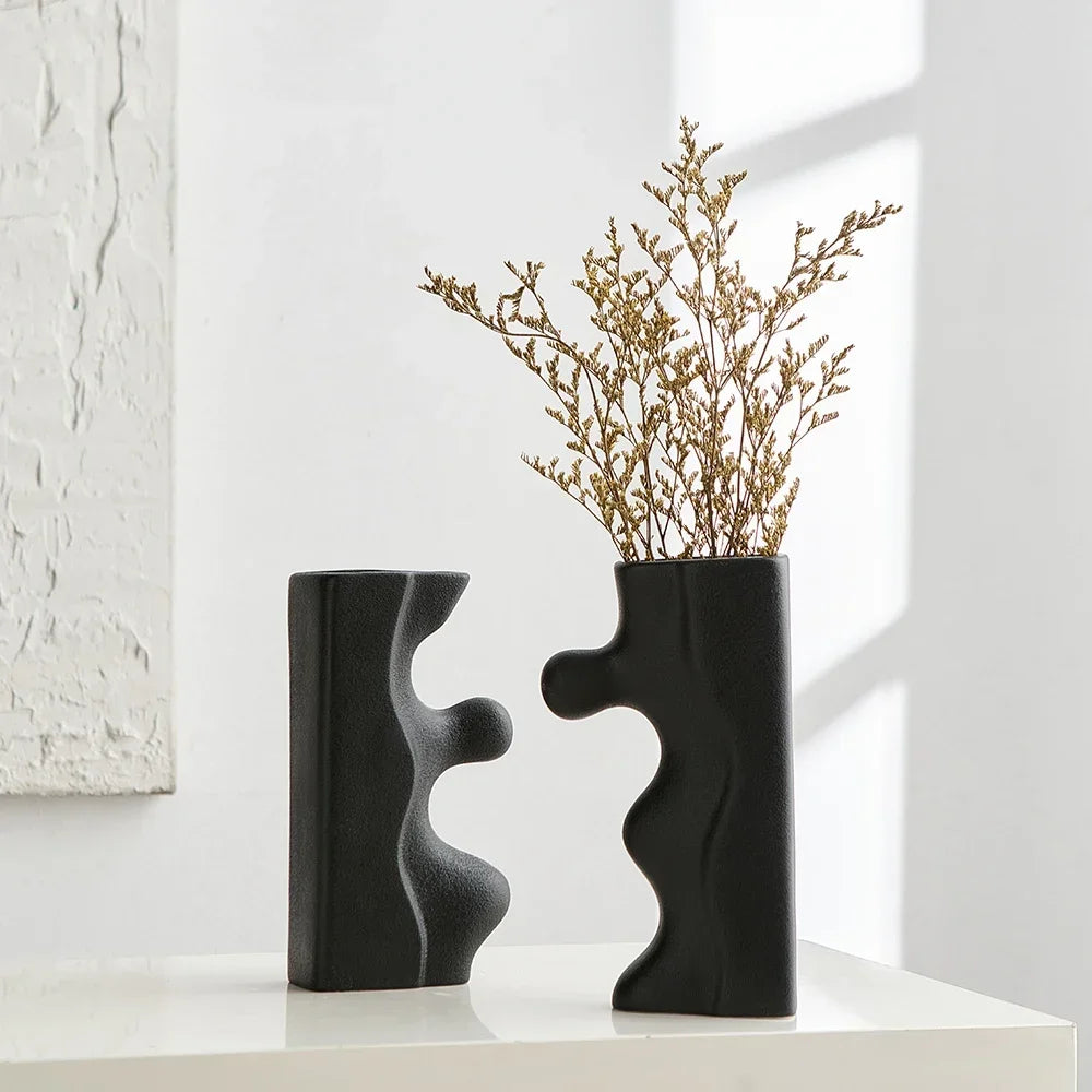 Vase Black (set of pieces) | Decorative Item | Elegant Home Decor