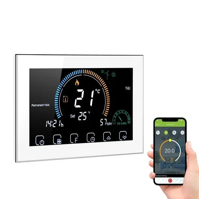 Smart WiFi Thermostat Temperature Controller for Gas Boiler Electric Underfloor | Thermostats | PC, ABS | 1.5W | 95-240V