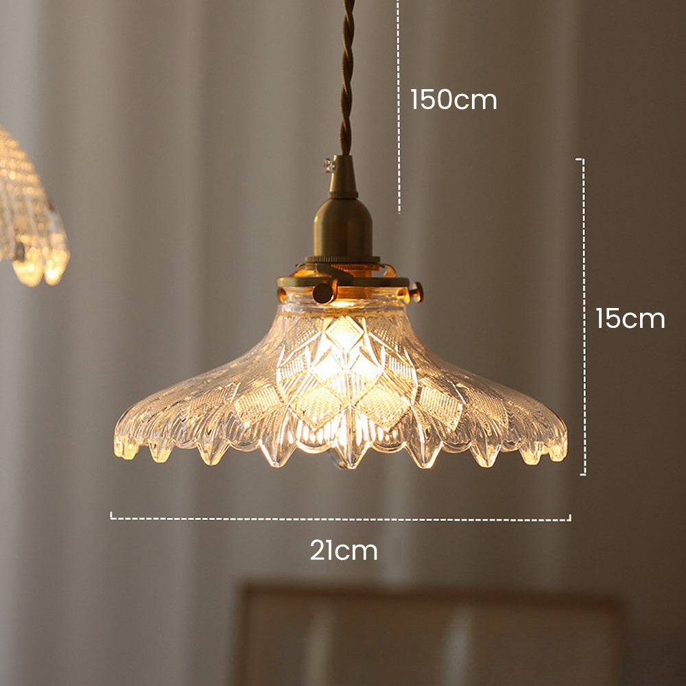 Mid-Century Vintage Glass Disc Pendant | Lighting | glass | 110V-120V | Premium Lighting Solution