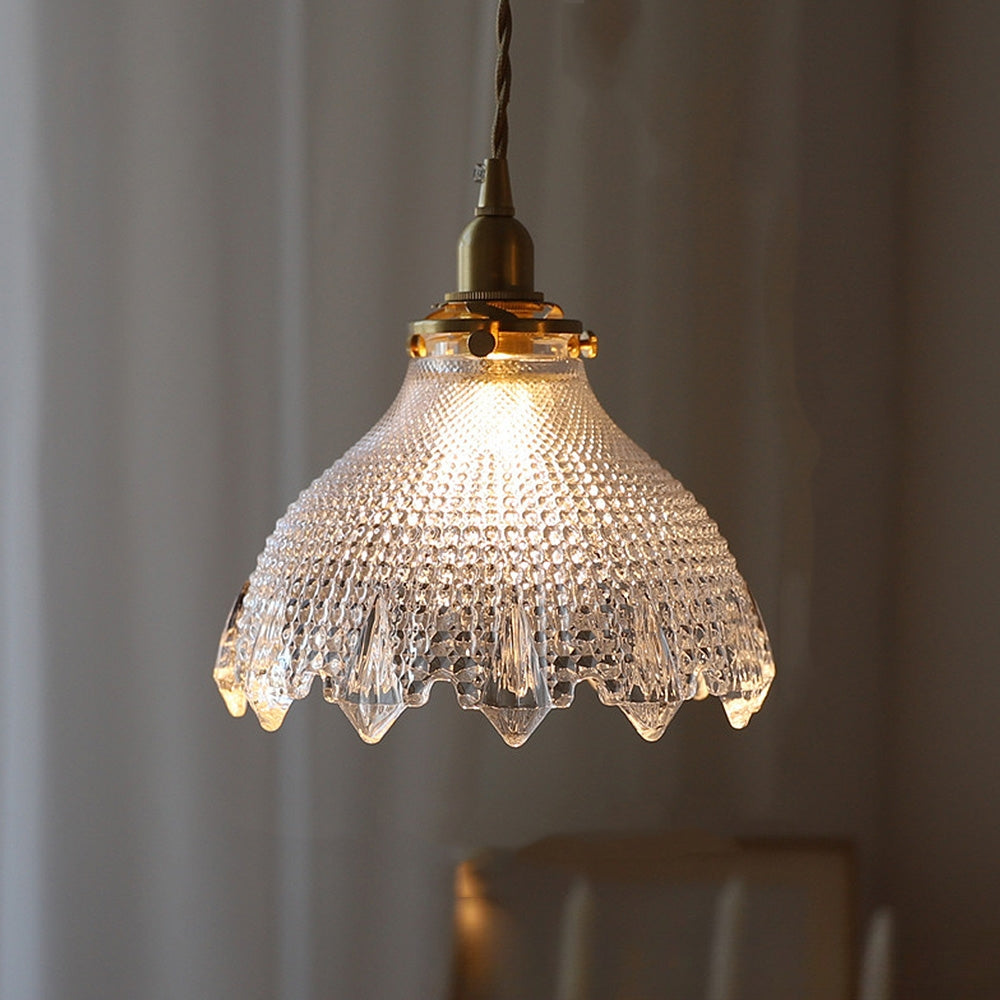 Mid-Century Vintage Glass Disc Pendant | Lighting | glass | 110V-120V | Premium Lighting Solution