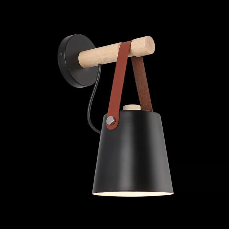 WoodGlow Wall lamp iron | Wall Lamp | iron/metal/wood | Elegant Wall Illumination