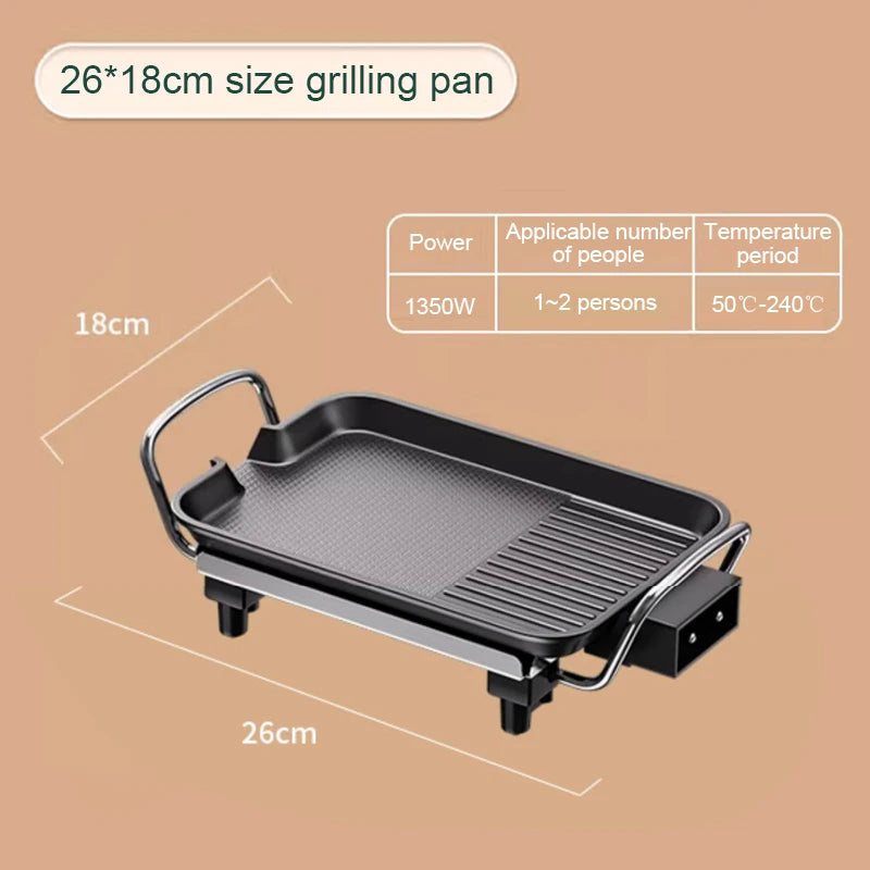 Multifunction Electric Barbecue Oven Griddle Roaster | By Stopper | Aluminum | 1500W | 220V | Functional Home Appliance