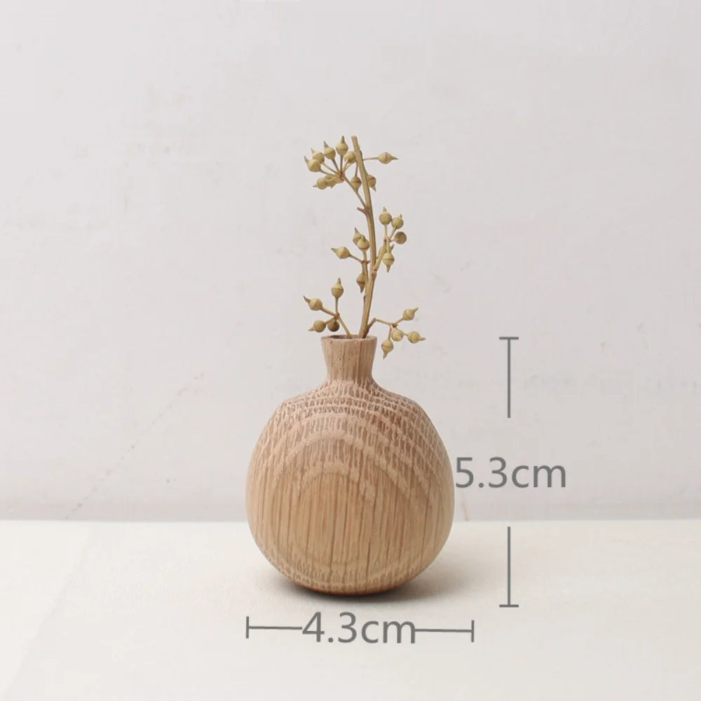 Rustic Charm Globe Vase Small Tabletop | Vase | wood | Elegant Home Decor