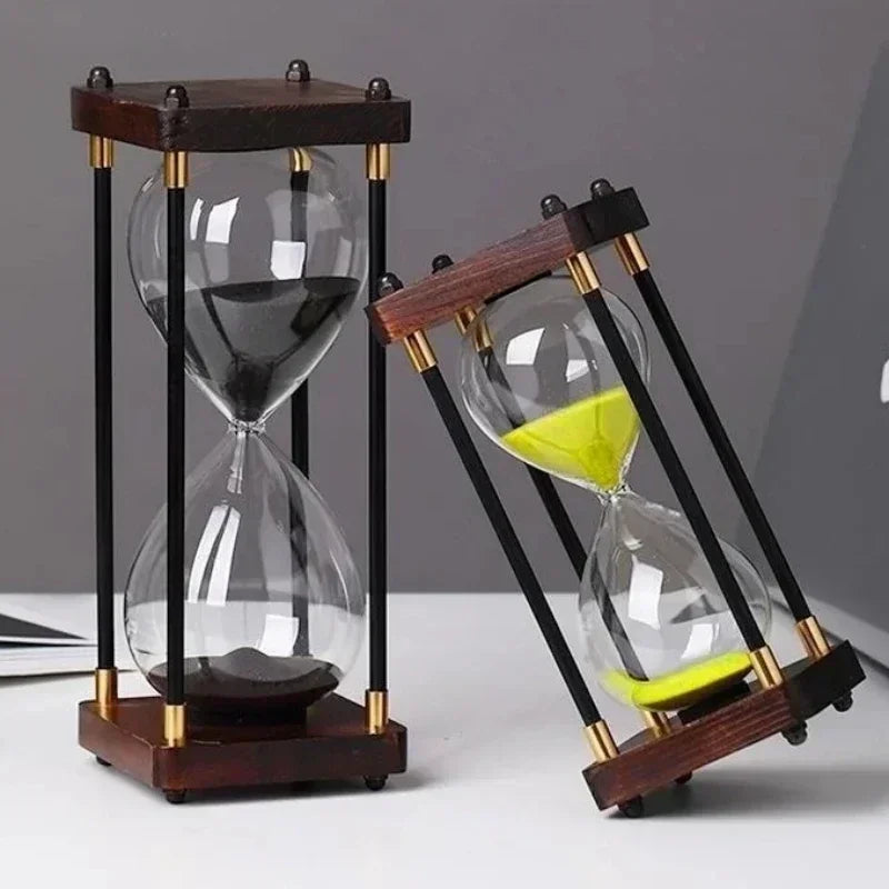 15/30/45/60 Minutes Retro Hourglass Luxury Gift | Ornament | wood/glass/metal | Elegant Home Decor
