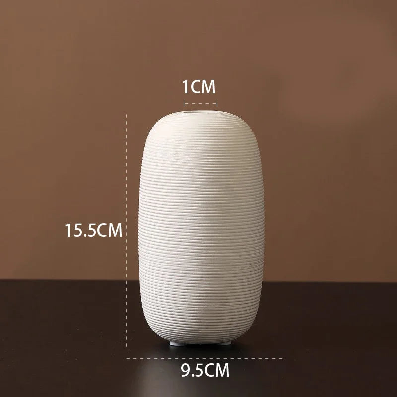 Compact Elegance Small Tabletop Vase Subtle | Vase | ceramic | Elegant Home Decor