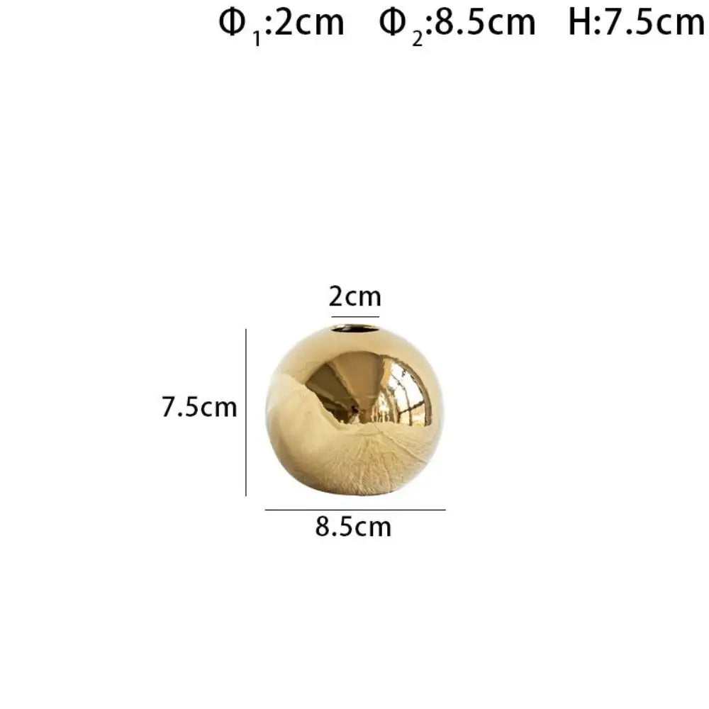 Golden Ball Ceramic Vase Ornament Hydroponic | Vase | ceramic | Elegant Home Decor