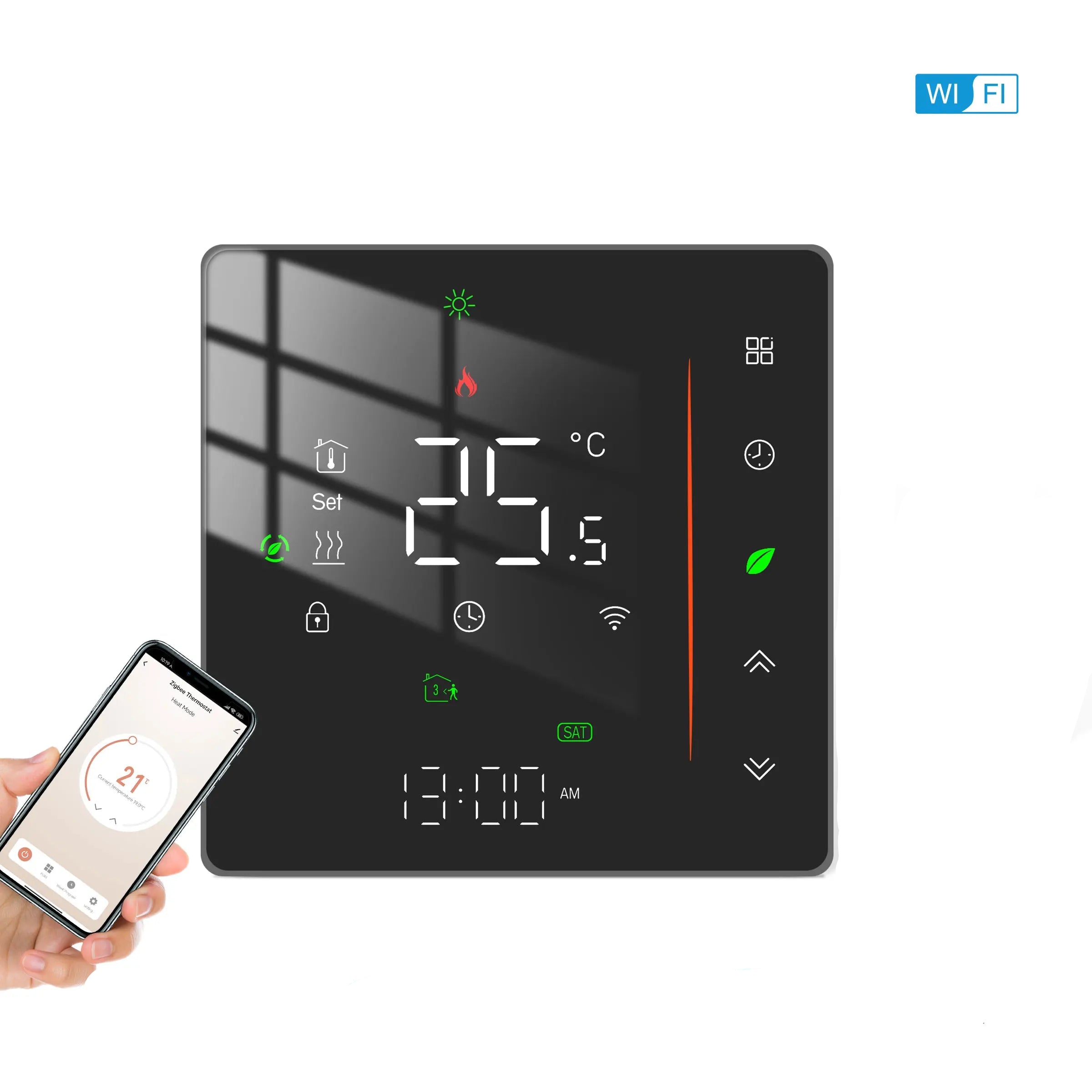 Tuya Smart Heating Thermostat WiFi Electric, Water, Gas Boiler Underfloor Heating | Thermostats | PC, ABS | 1.5W | 95-240V