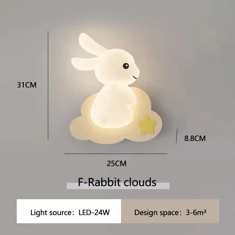 RabbitLicht Cute Rabbit Wall Lamp | Wall Lamp | Led | Warm White | iron | 24W | 110V - 220V | Elegant Wall Illumination