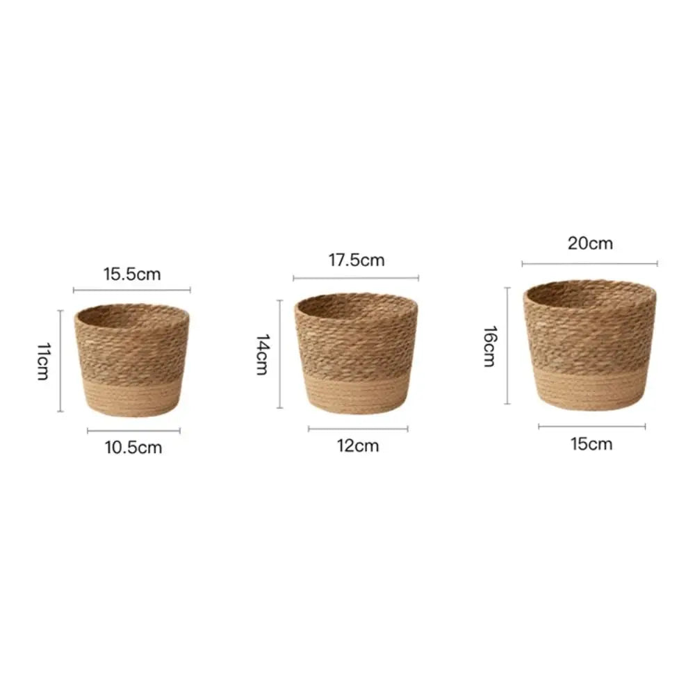Straw Weaving Flower Plant Pot Wicker | Decorative Item | straw | Elegant Home Decor