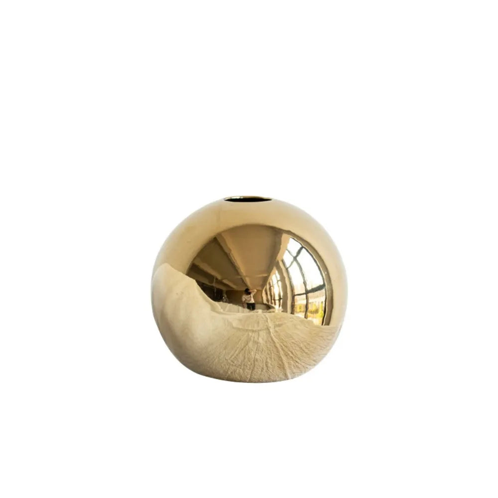 Golden Ball Ceramic Vase Ornament Hydroponic | Vase | ceramic | Elegant Home Decor