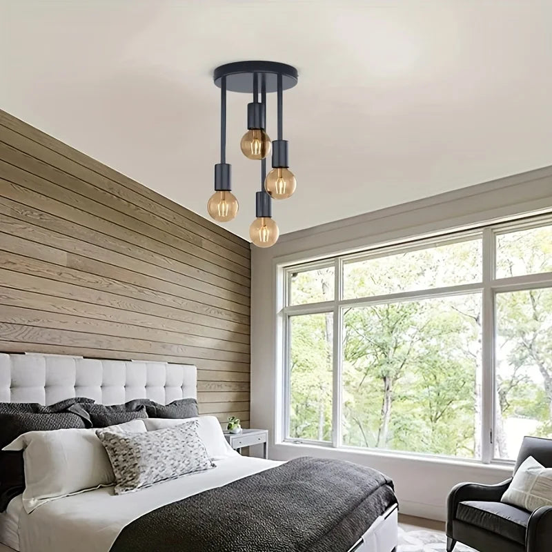 black modern bulb base ceiling | Wall Lamp | 90-260V | Elegant Wall Illumination