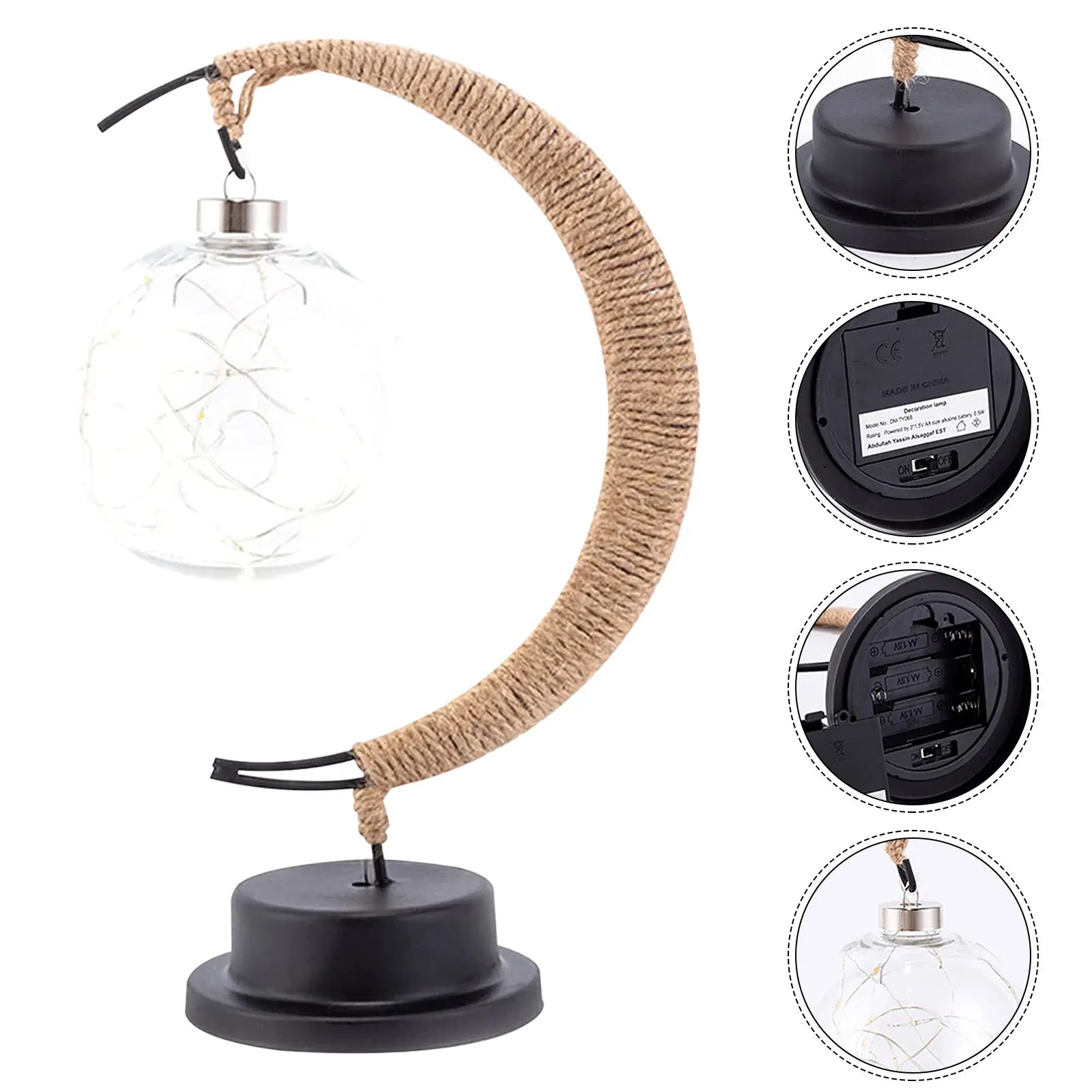 LunaGlow™ Moon Lamp Magical Table | Table Lamp | LED | Glass | Sleek Table Accent