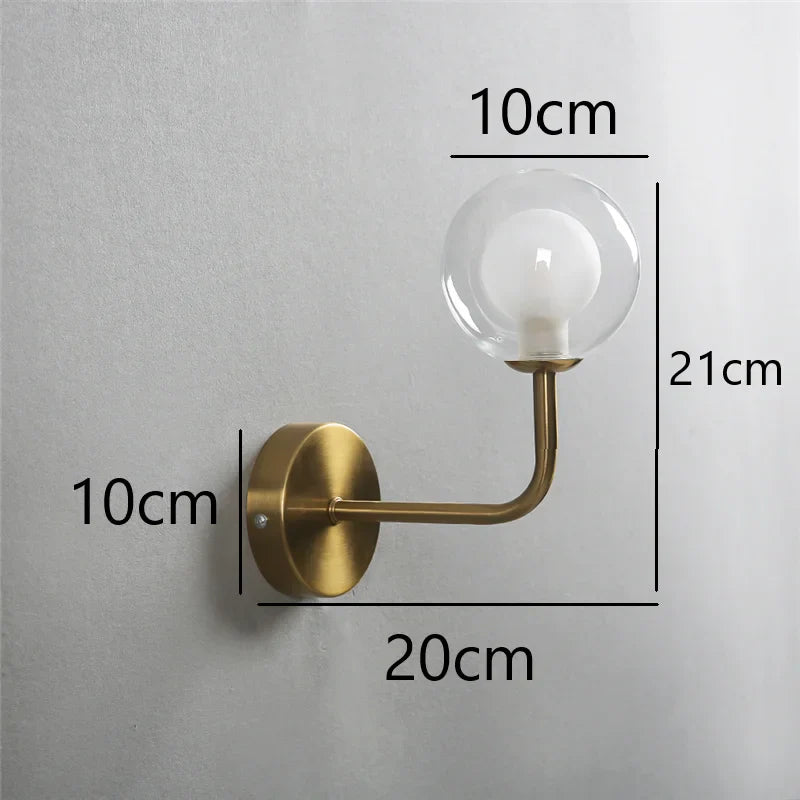 NordicLuxe Glass Wall Lamp Modern | Wall Lamp | Led | glass/metal | 90V - 260V | Elegant Wall Illumination