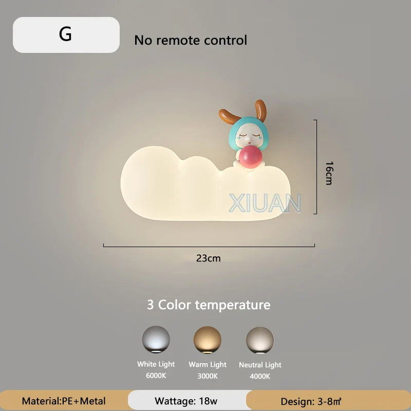 KinderDroom Children's Room Wall Lamp | Wall Lamp | Led | metal | 18W | 220V - 240V | Elegant Wall Illumination