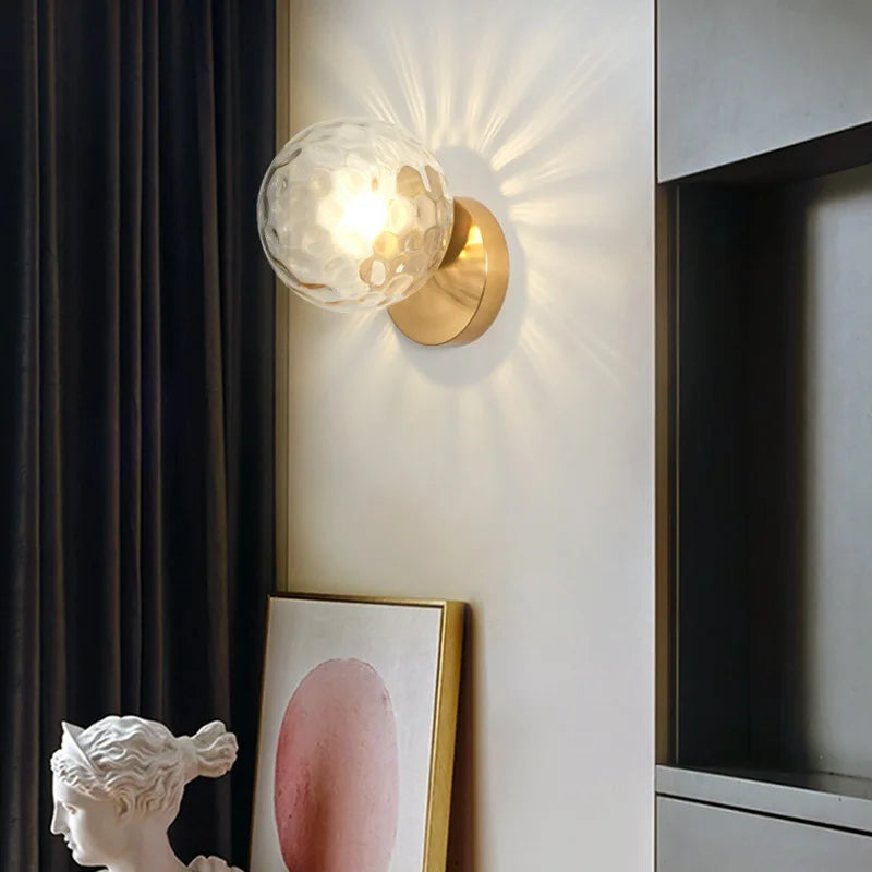 GoldLicht Modern Gold Wall Lamp | Wall Lamp | Led | glass/metal | 220V | Elegant Wall Illumination