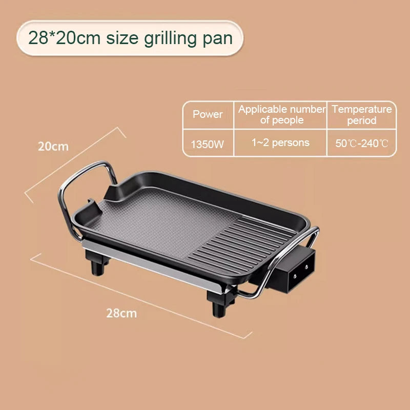 Multifunction Electric Barbecue Oven Griddle Roaster | By Stopper | Aluminum | 1500W | 220V | Functional Home Appliance