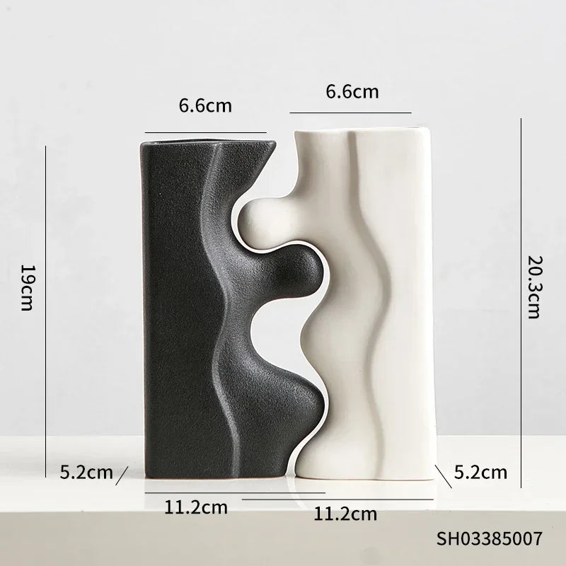 Vase Black (set of pieces) | Decorative Item | Elegant Home Decor