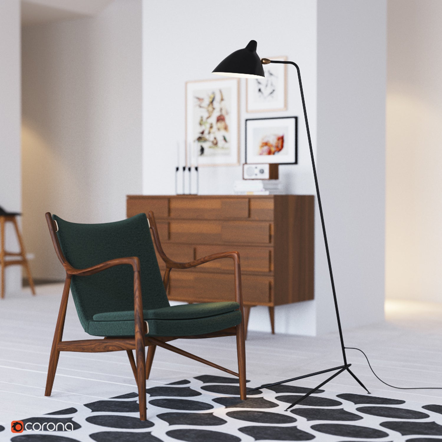 Serge Mouille Floor Lamp | Floor Lamp | LED | aluminum/metal | 240v | Stylish Floor Lighting