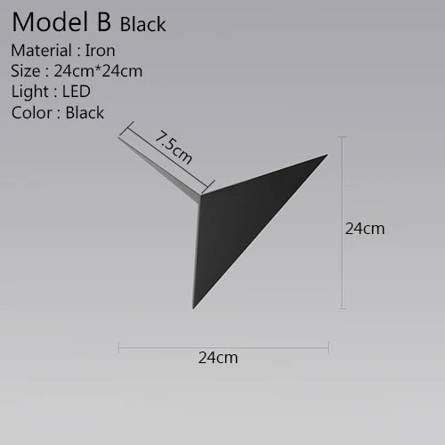 DriehoekLicht Minimalist Wall Lamp Interior | Wall Lamp | Led | Aluminum/Metal | 3W | 85-265V | Elegant Wall Illumination