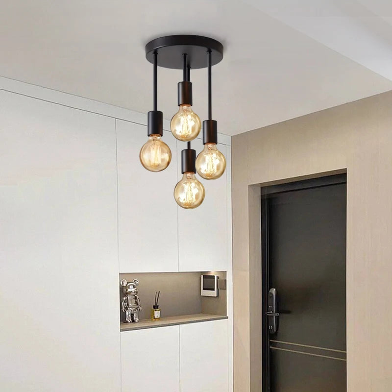 black modern bulb base ceiling | Wall Lamp | 90-260V | Elegant Wall Illumination