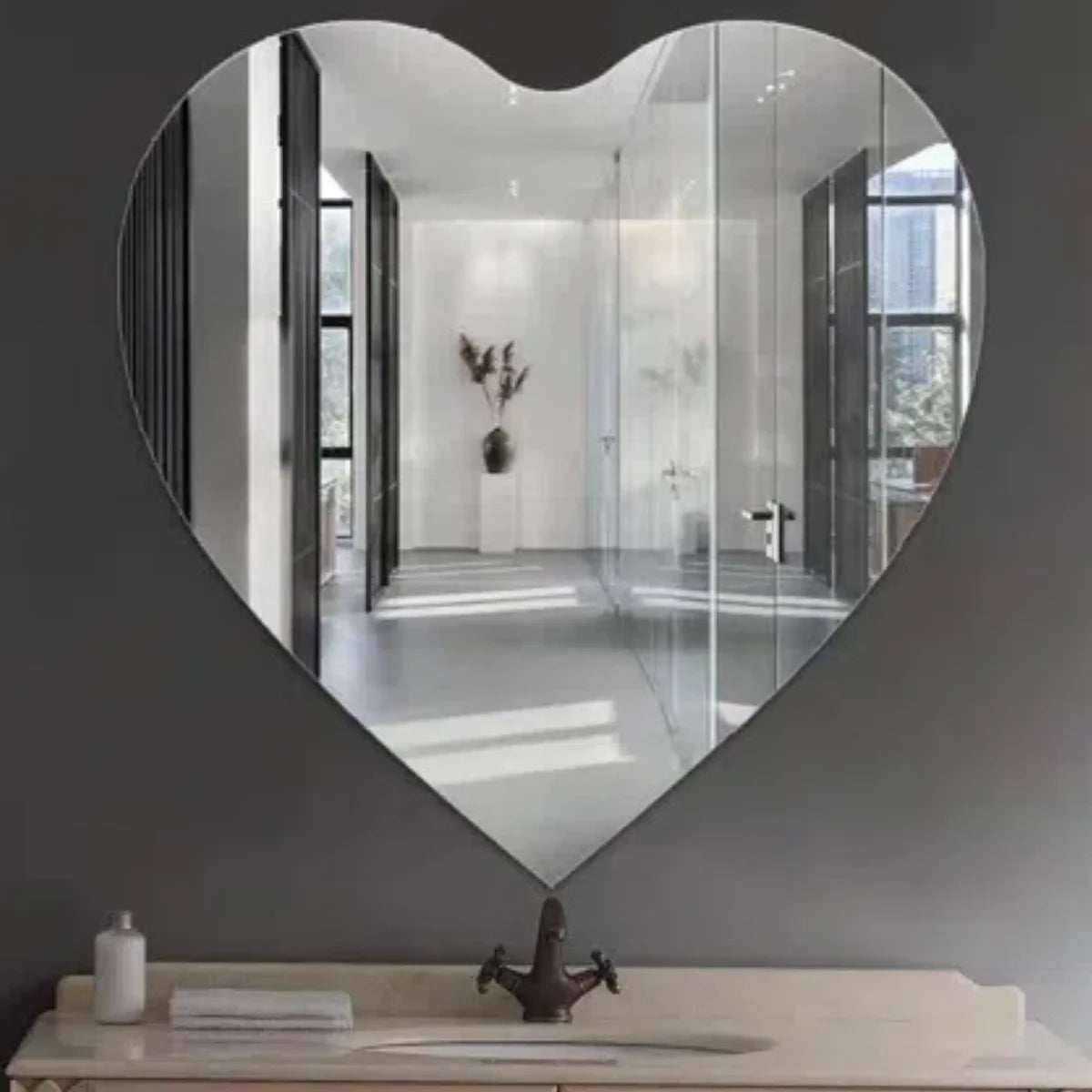 11.81 Inch Heart-shaped Irregular Bathroom Acrylic | Furniture | Premium Home Furniture