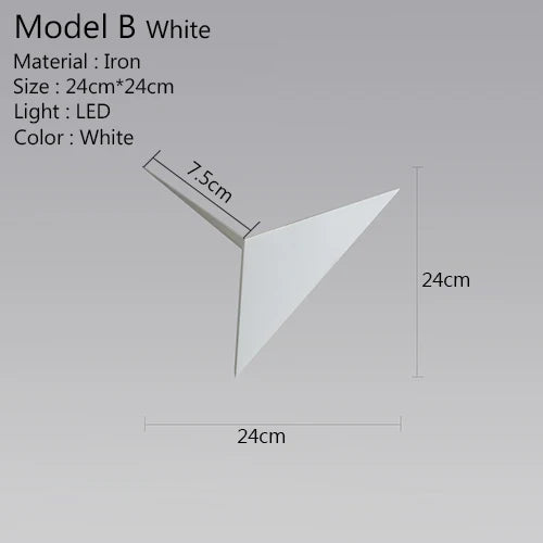 DriehoekLicht Minimalist Wall Lamp Interior | Wall Lamp | Led | Aluminum/Metal | 3W | 85-265V | Elegant Wall Illumination