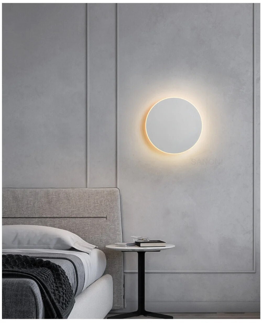 SleekGlow Modern Round Wall Lamp | Wall Lamp | Led | Warm White | aluminum | 10W | 220V - 240V | Elegant Wall Illumination