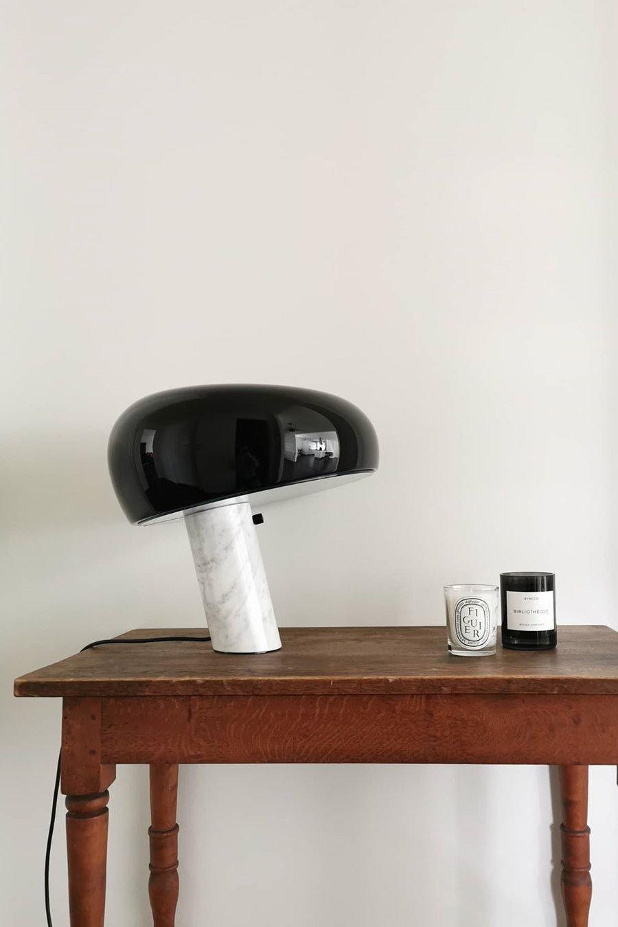 Marble Table Lamp Black | Table Lamp | metal/Marble | 110-240V | Sleek Table Accent