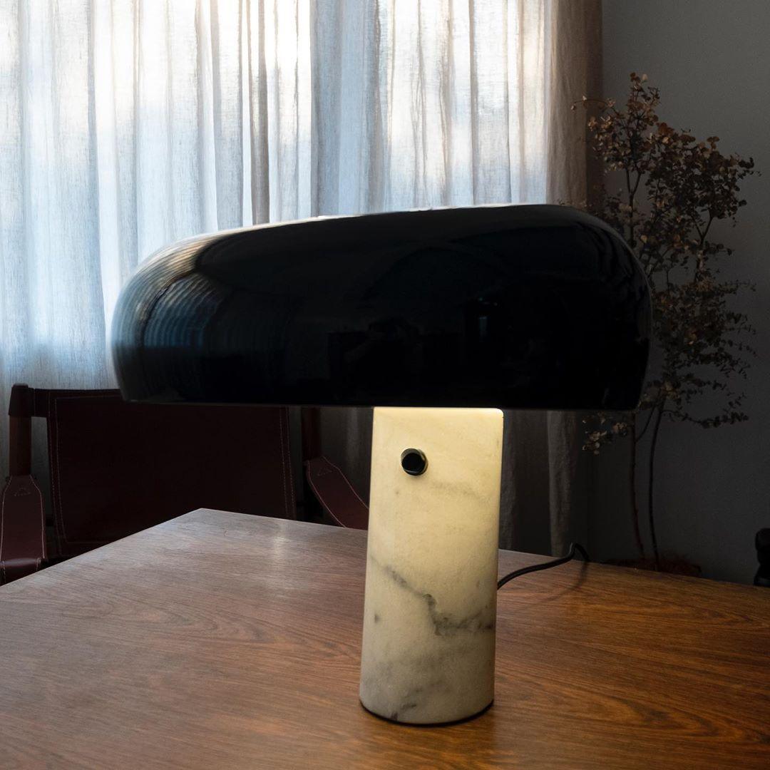 Marble Table Lamp Black | Table Lamp | metal/Marble | 110-240V | Sleek Table Accent