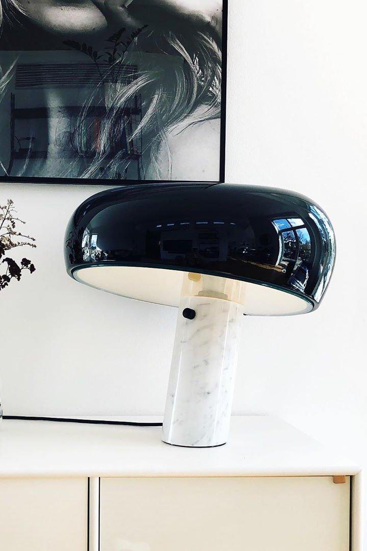 Marble Table Lamp Black | Table Lamp | metal/Marble | 110-240V | Sleek Table Accent