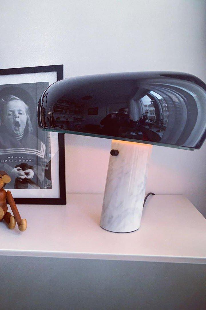 Marble Table Lamp Black | Table Lamp | metal/Marble | 110-240V | Sleek Table Accent