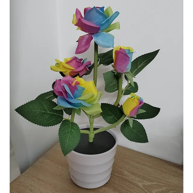 BloomLight Solar Rose Lantern | Lighting | LED | fabric/plastic | Premium Lighting Solution