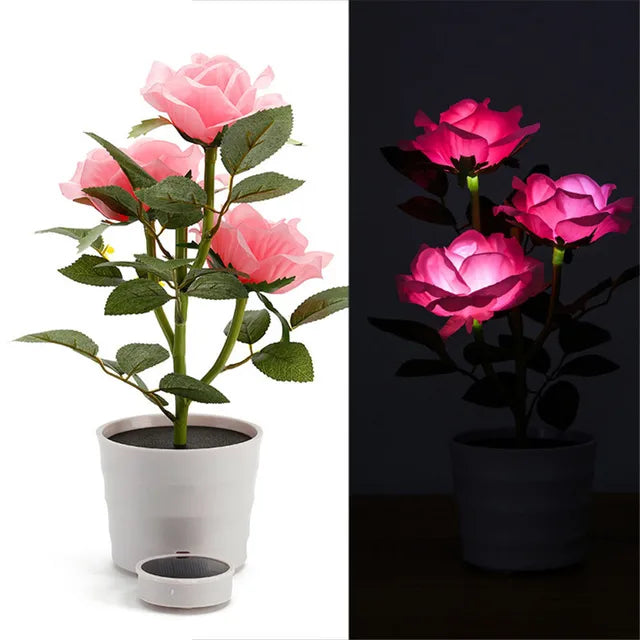 BloomLight Solar Rose Lantern | Lighting | LED | fabric/plastic | Premium Lighting Solution