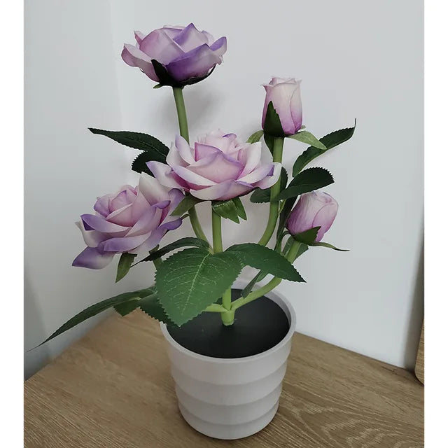 BloomLight Solar Rose Lantern | Lighting | LED | fabric/plastic | Premium Lighting Solution