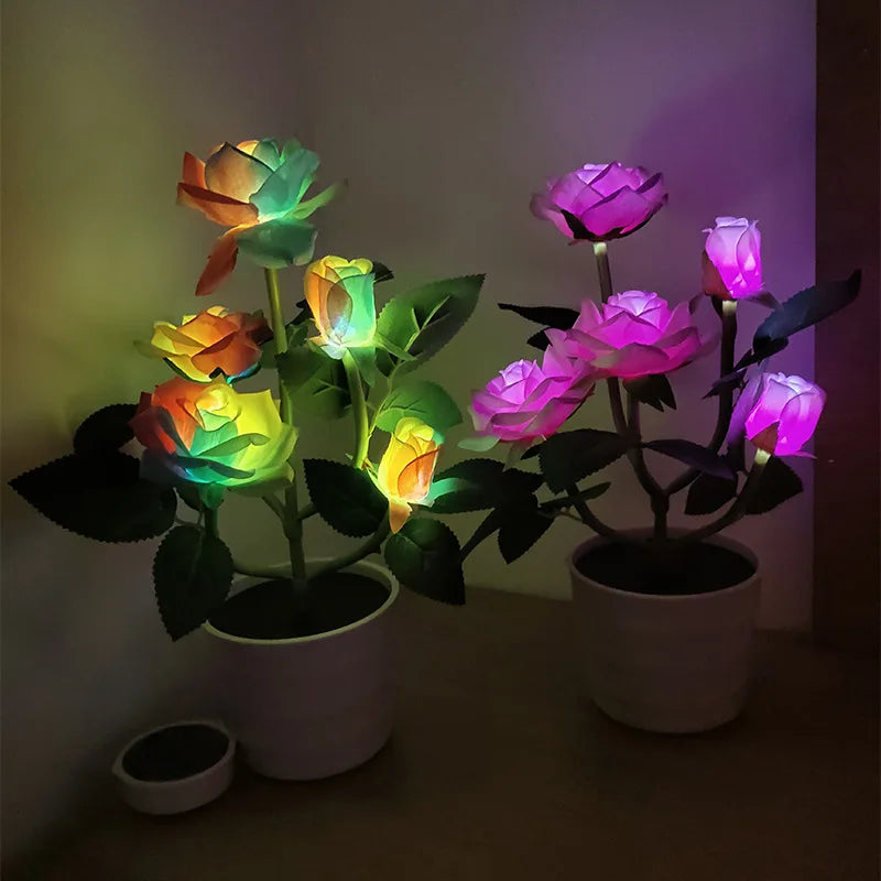 BloomLight Solar Rose Lantern | Lighting | LED | fabric/plastic | Premium Lighting Solution