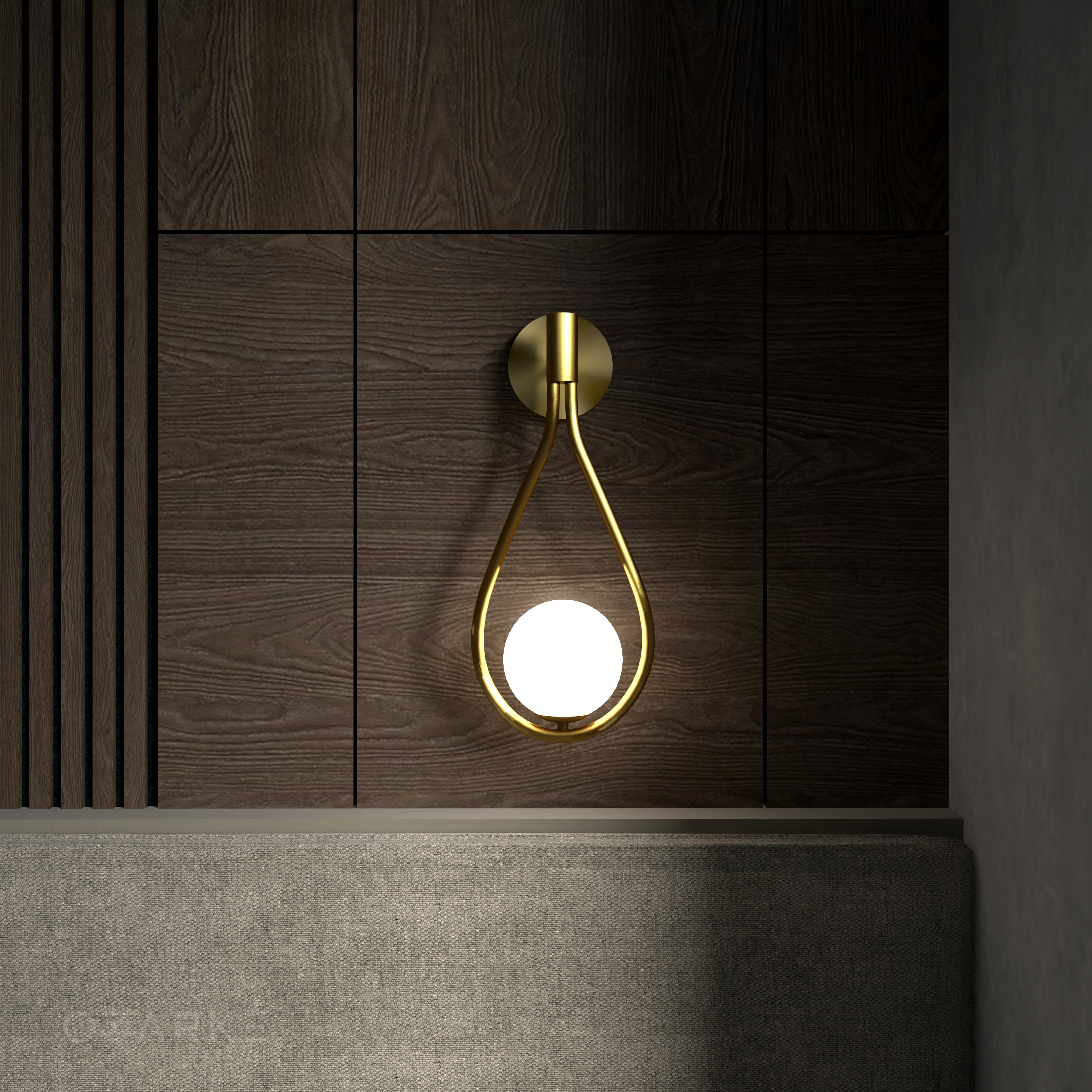 Teardrop shaped wall lamp | Wall Lamp | glass/iron | 5W | 110V | Elegant Wall Illumination