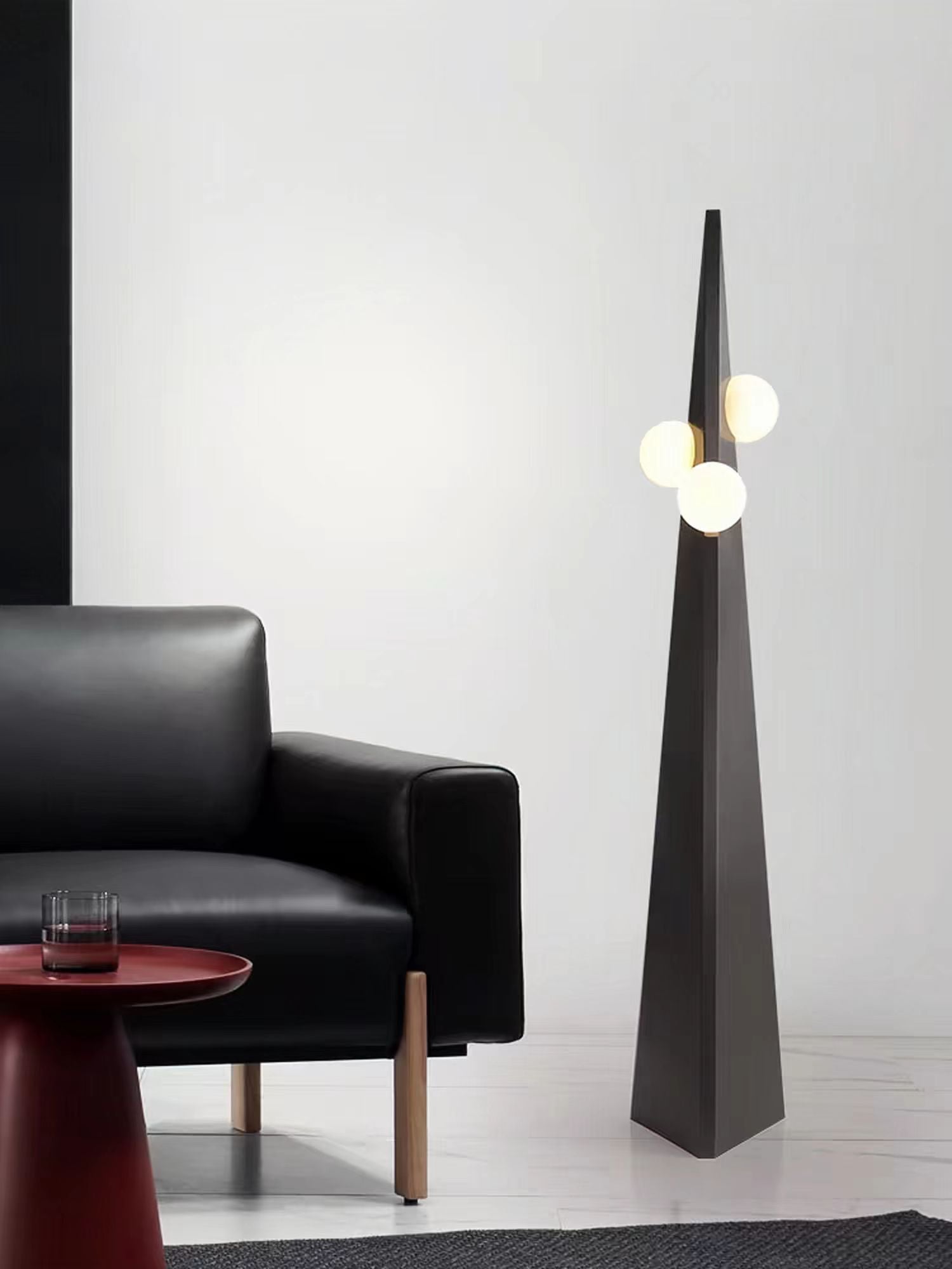 Triangular tower floor lamp | Floor Lamp | glass/metal | 240 v | Stylish Floor Lighting