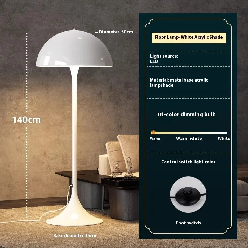 Scandinavian Danish design mushroom floor | Floor Lamp | LED | acrylic | 20v/260v | Stylish Floor Lighting